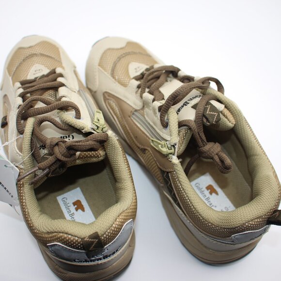 Golden Bear Zipper / Lace Sneakers, Tan, Size 25 JP / Size 9 US - Picture 7 of 9